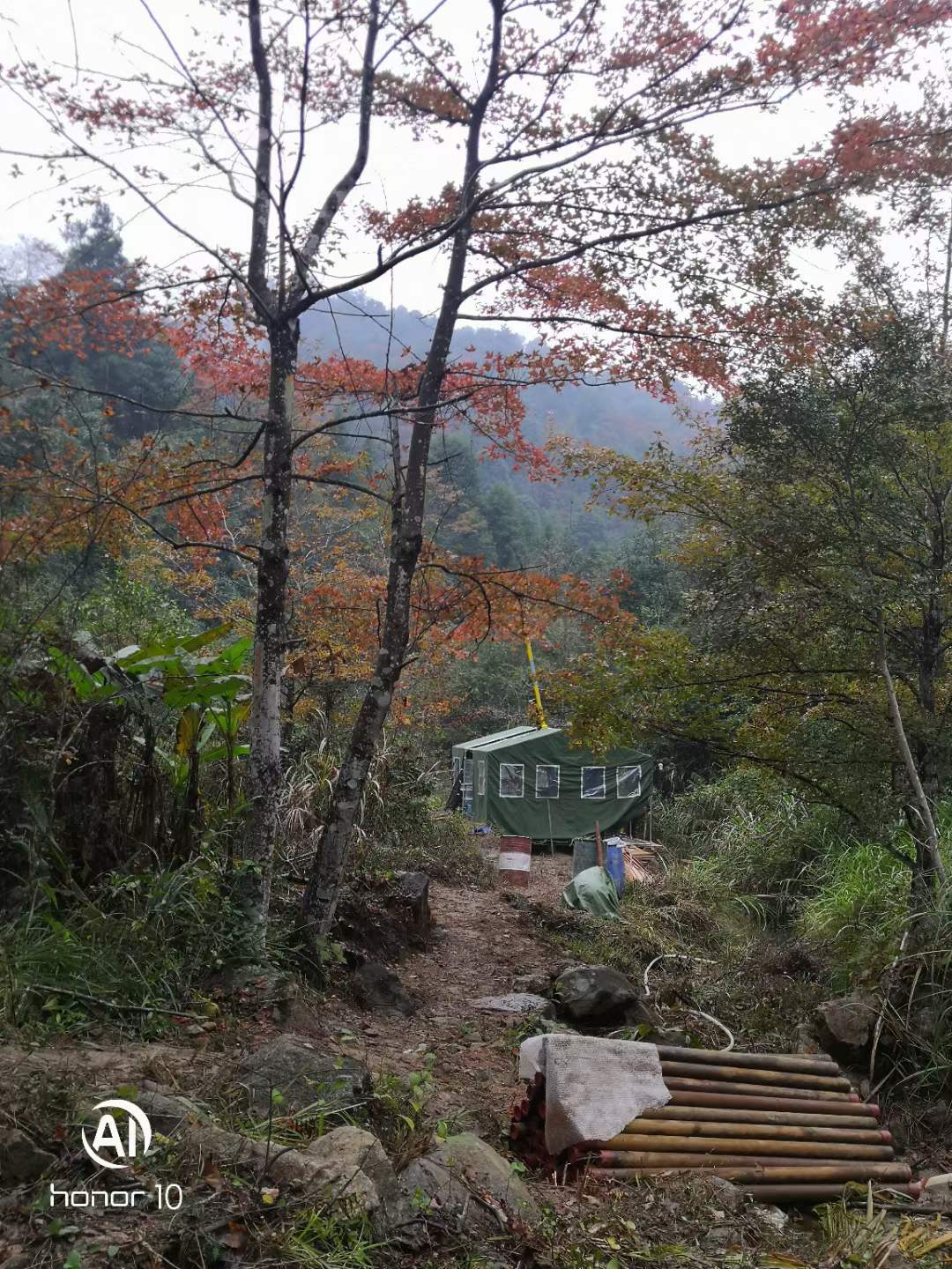 Sitio de construcción de Jiangxi de la Plataforma de perforación hidráulica portátil hyqb - 8 en noviembre